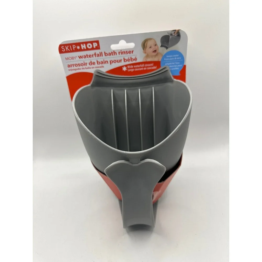 NWT Skip Hop Moby Bath Rinser & Spout Cover Set Grey Whale 235051 235103